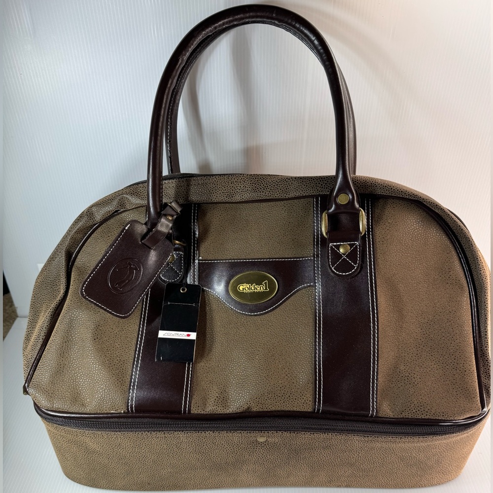 Sovrano Brown Double-Decker Golf Bag x Golden 1 NWT